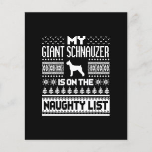 Papier schnauzer géant sur la liste coquine chien hideux