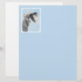 Papier Schnauzer (Giant, Standard) Peinture - Chien Art (Devant / Derrière)