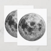 Papier Science de l'astronomie spatiale de la Pleine lune (Devant / Derrière)