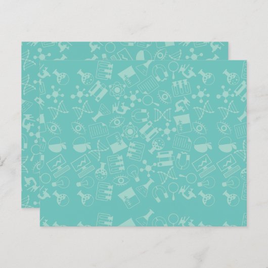 Papier Science Icons Notes de post-it Motif (Devant / Derrière)