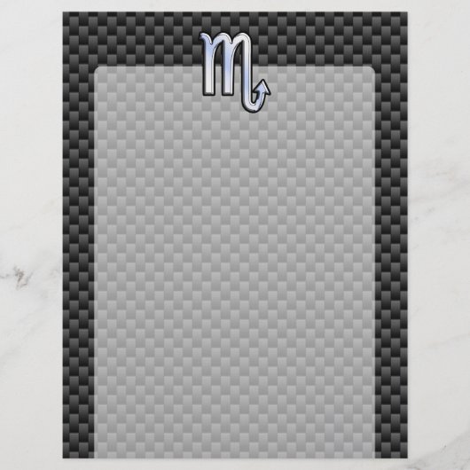 Papier Scorpio Zodiac Sign on Carbon Fibre Decor (Devant)