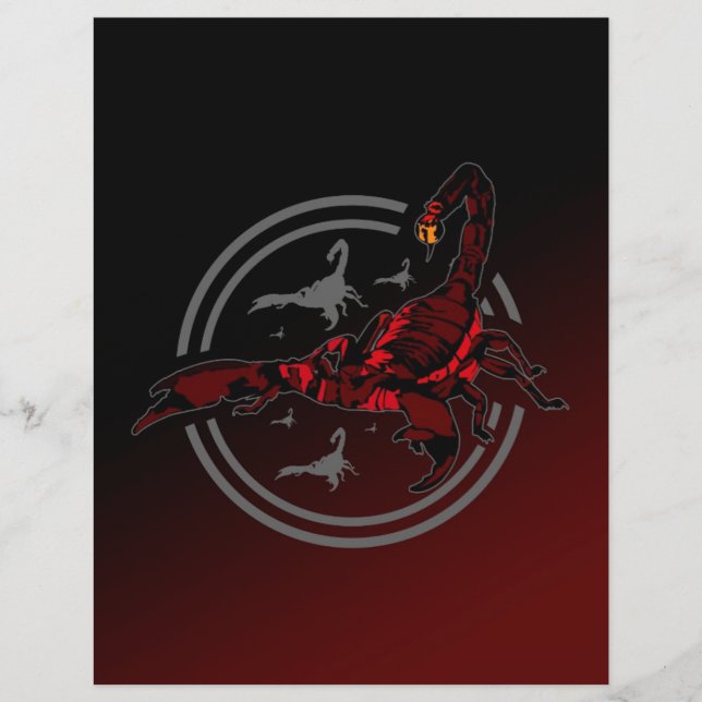 Papier Scorpion rouge 2 (Devant)