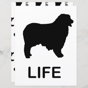 Papier scrapbook à deux côtés berger australien vie