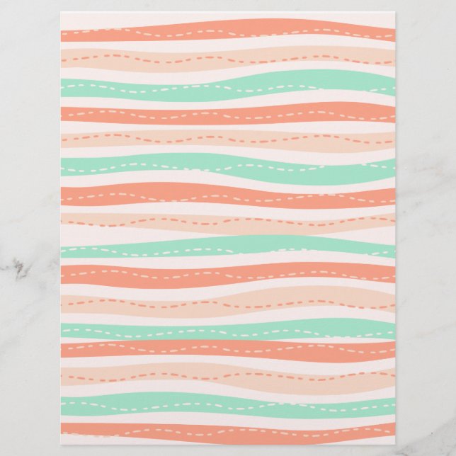 Papier scrapbook à ligne ondulée (Devant)