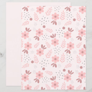 Papier scrapbook à motif de fleurs mignonnes