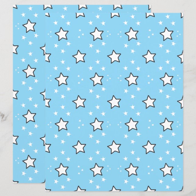 Papier scrapbook à motif d'étoile mignon (Devant / Derrière)