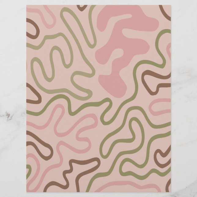 Papier scrapbook à motif Wrigley esthétique (Devant)