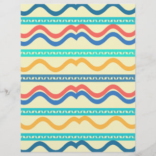 Papier scrapbook à raies ondulées brillantes :