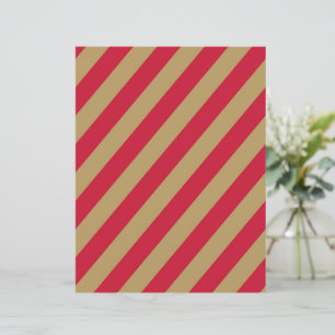 Papier scrapbook à rayures diagonales rouges et be