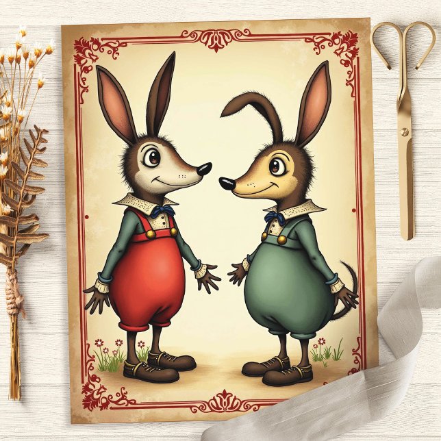 Papier scrapbook Alice Souris Amis Fantaisistes (Créateur téléchargé)