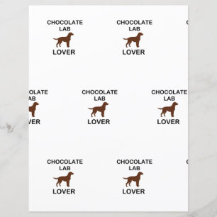 papier scrapbook amateur de labrador chocolat LR
