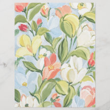 Papier scrapbook Bouquet Floral de Campagne
