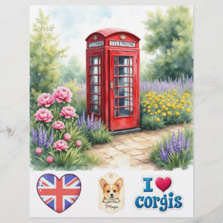 Papier scrapbook Cabine Téléphonique de Londres Co