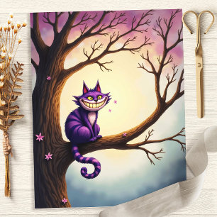 Papier scrapbook Chat de Cheshire Fantaisiste d'Al