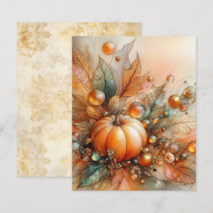 Papier scrapbook de citrouille d'automne érable