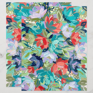 Papier scrapbook de la Symphonie du Jardin Vibrant