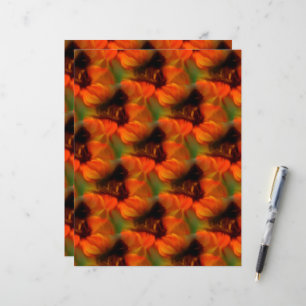 Papier Scrapbook De Motif D'Art Orange Et Brown Abstrait
