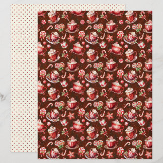 Papier scrapbook de Noël vintage