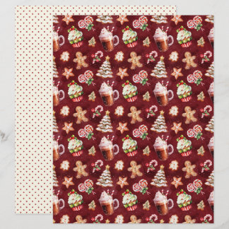 Papier scrapbook de Noël vintage