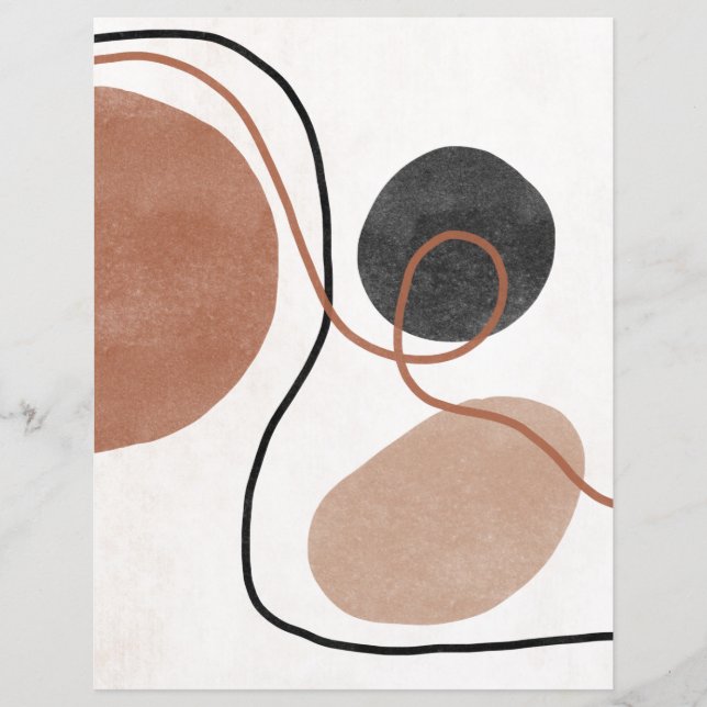 Papier scrapbook Formes abstraites libres (Devant)