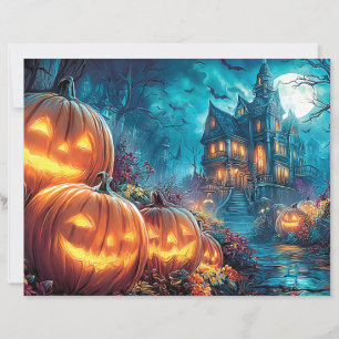 Papier Scrapbook Gothique Haunted Maison Jack-O-Lanterns