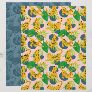 Papier scrapbook guépard