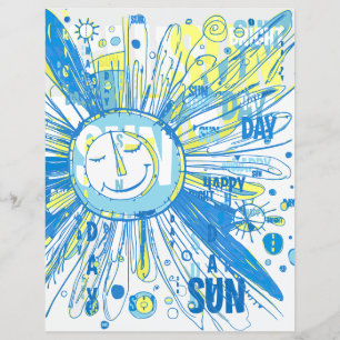 Papier scrapbook Mots de Soleil Abstrait Joyeux Fa