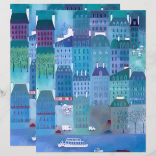 Papier scrapbook Peinture de paysage urbain de Par