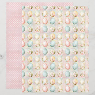 Papier scrapbook pour œufs de Pâques vintage