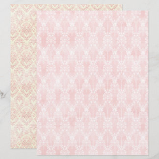 Papier scrapbook rose vintage Coquette