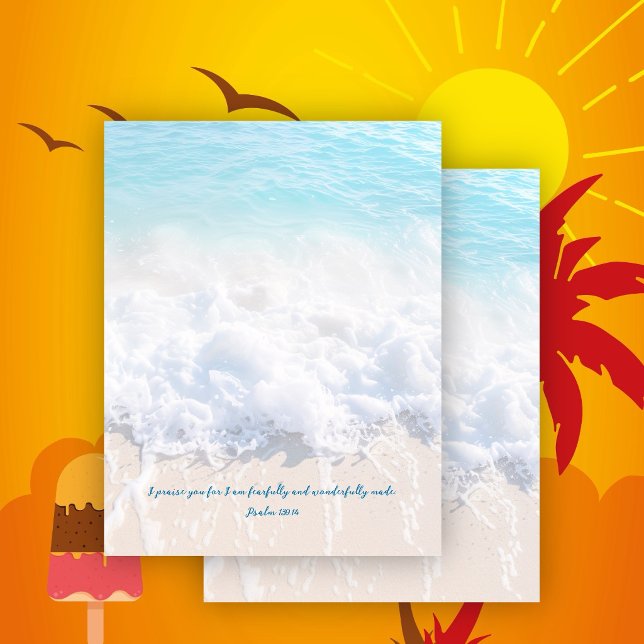 Papier Scrapbook Sea Foam Blue Ocean Custom Paper (Créateur téléchargé)