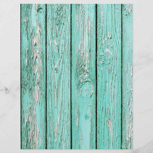 Papier scrapbook texture bois vert rustique (Devant)