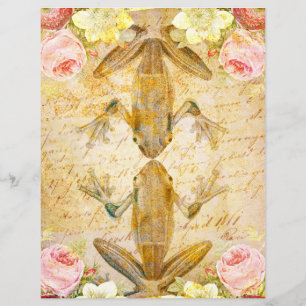 Papier scrapbooker amour de grenouille