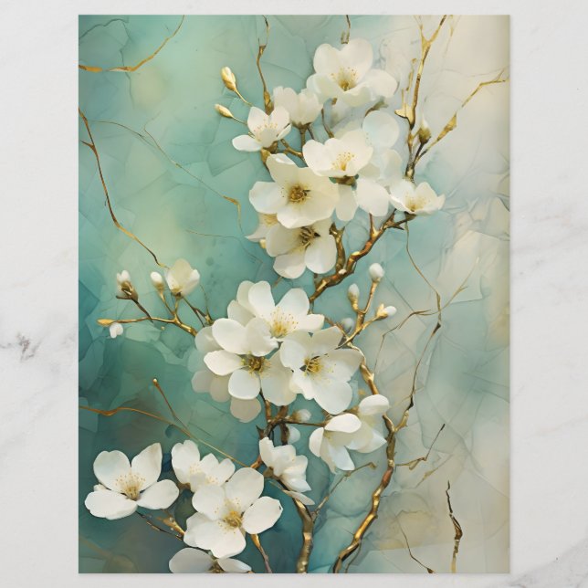 Papier scrapbooking à fleurs (Devant)