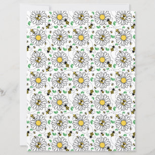 Papier scrapbooking Abeilles & Pâquerettes