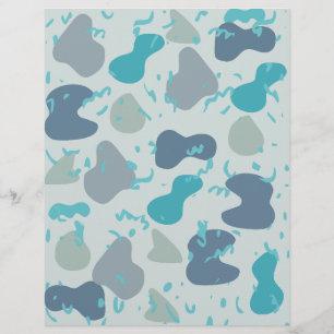 Papier scrapbooking abstrait bleu vert