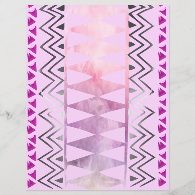 Papier scrapbooking abstrait violet et rose (Devant)