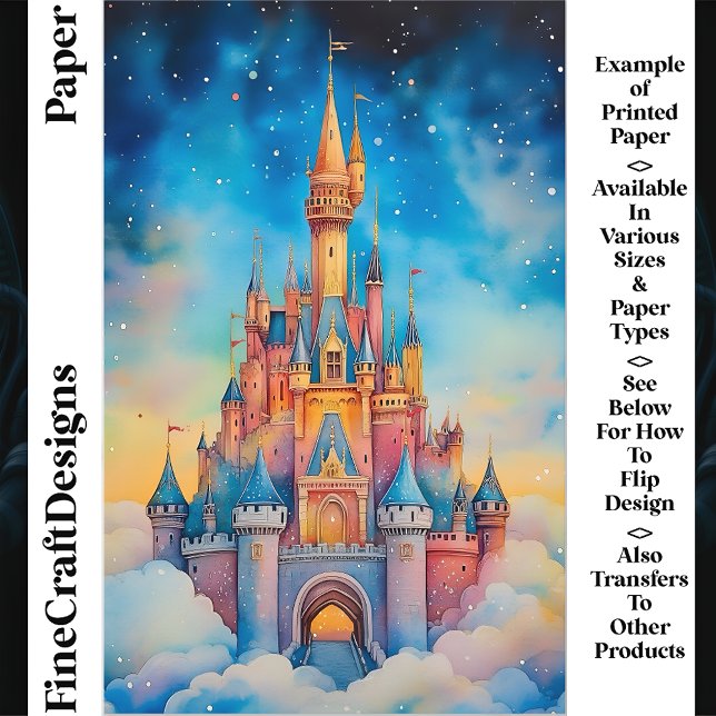 Papier scrapbooking Château à l'aquarelle dans les (Créateur téléchargé)