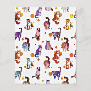 Papier scrapbooking de chats colorés