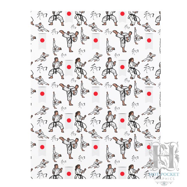 Papier scrapbooking de karaté (Créateur téléchargé)