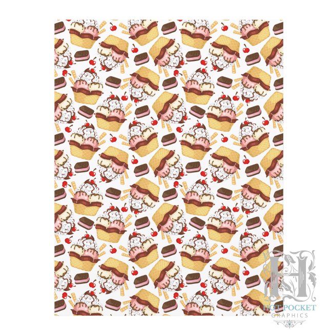 Papier scrapbooking de sundae de glace (Créateur téléchargé)