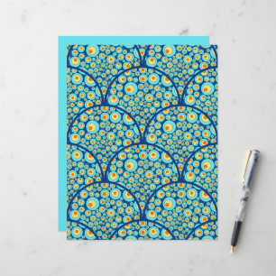 Papier scrapbooking déco gribouillis nuit étoilée 