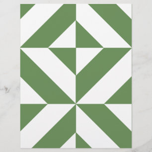 Papier scrapbooking géométrique vert gazon foncé D