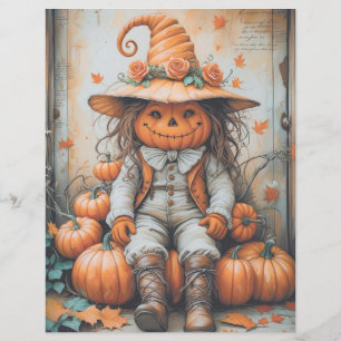 Papier scrapbooking Halloween Vintage en saison éf