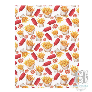 Papier scrapbooking Ketchup & Frites
