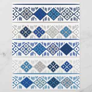 Papier scrapbooking motif forme diamant bleu :