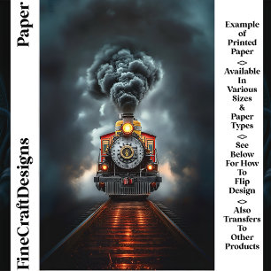 Papier scrapbooking Train à vapeur Wild West Steam