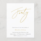 Papier Script Black & Gold Budget 40e anniversaire Invita (Devant)