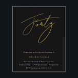 Papier Script Black & Gold Budget 40e anniversaire Invita<br><div class="desc">Script Black & Gold Budget 40e anniversaire Invitation Voir les articles correspondants dans Niche et Nest Store</div>