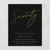 Papier Script Black & Gold Budget 70e anniversaire Invita (Devant)